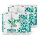 Presto! Ultra-Strong Premium Paper Towels, 158 Sheet Huge Roll - Flex-a-Size, 12 Rolls (2 Packs of 6), Equivalent to 38 Regular Rolls, White
