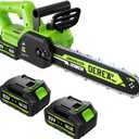 Electric Chainsaw Cordless, 12" Electric Chain Saws, 20V Battery Power Chain Saw, Mini Cordless Chainsaw with 4.0Ah Battery and Charger