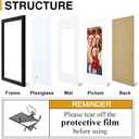 decorUhome 4x6 Picture Frame Set of 10, Display Photos 3.5x5 with Mat or 4x6 Unmatted for Picture Frames Collage Wall Decor, Black