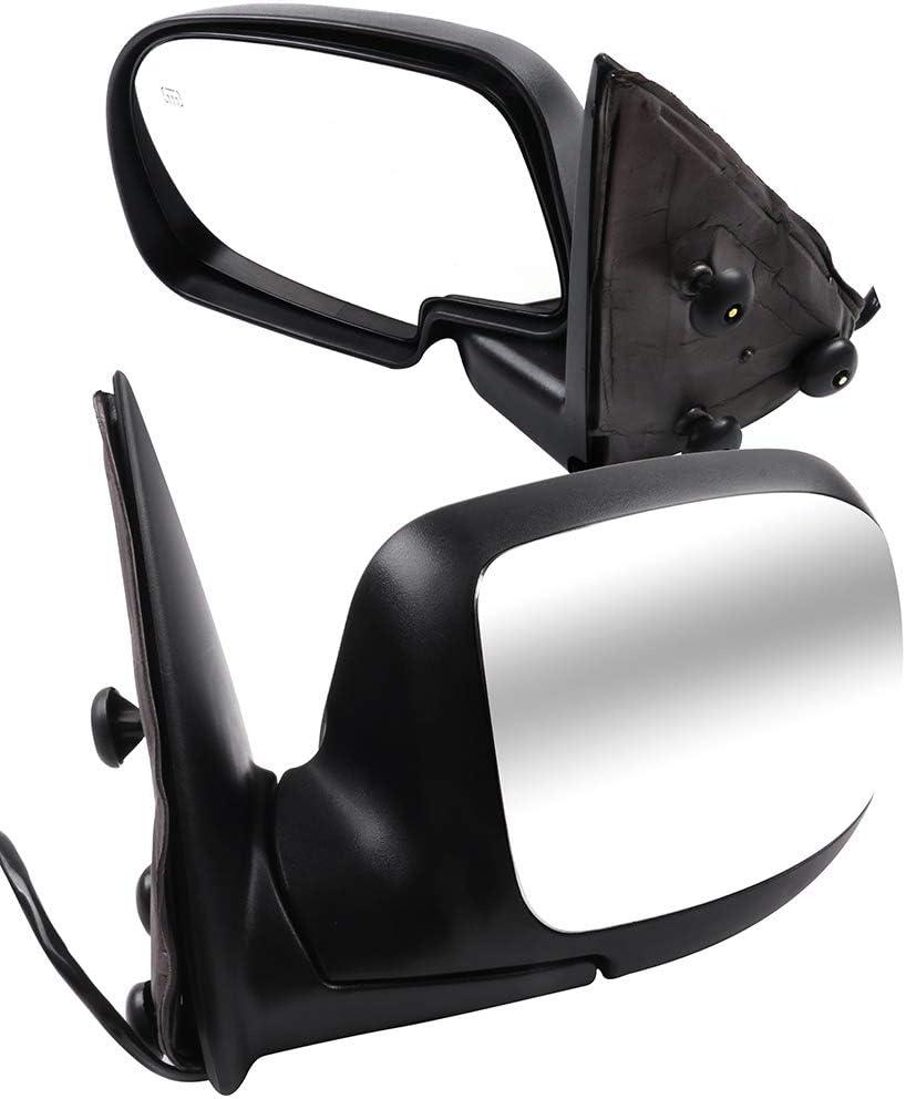 ECCPP Door Mirrors High Performance Pair View Mirrors Replacement Set Automotive Mirrors with Power Adjusted Heated Manual Folding for 1999-2002 For Chevy Silverado For GMC Sierra Yukon XL Chrome