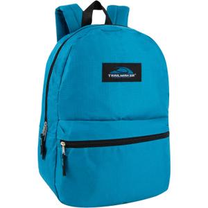 Trail maker Classic 17 Inch Backpack with Adjustable Padded Shoulder Straps (Light Blue) (One Size)