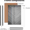 Americanflat 12x18 Poster Frame with Polished Front Cover - Slide-In Photo Frame with Buildable Molding - Fusion Collection - Picture Frames for Wall Display - Black