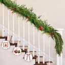 9ft 3.26lbs Christmas Norfolk Pine Garland,Realistic Winter Faux Pine Garlands,Artificial Christmas Decorations for Indoor Outdoor,Real Touch Greenery Garland for Mantel,Fireplace,Table Xmas Decor