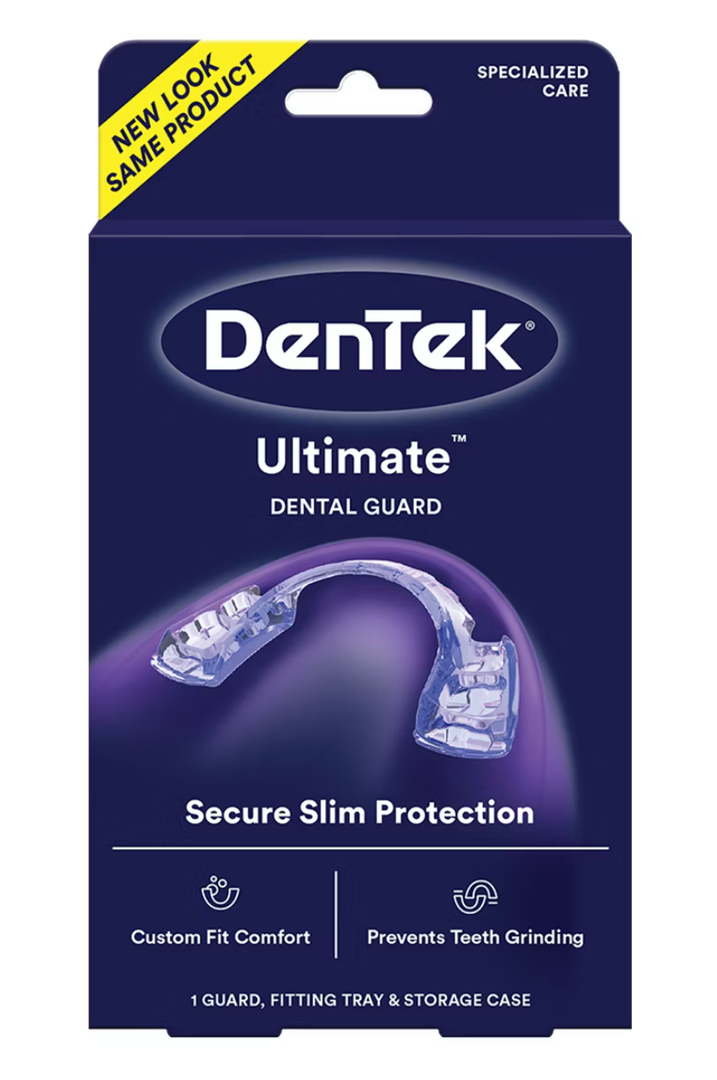 DenTek Comfort-Fit Dental Guard, Mouth Guard for Grinding Teeth at Night, Pack of 2 Guards & 1 Storage Case