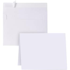Blank Cards and Envelopes 4x6, 30 Pack White Invitation Card Stock with 30 Pack A4 Size, Self-Seal Thank you Blank Greeting Cards with Envelopes for All Occasion DIY, Print Custom