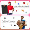 JinRuiKJ Poly Mailers with Handle 12x15.5 Inch 50 Pcs, Self Sealing Shipping Bags for Clothing, Easy to Carry Packaging Bags for Small Business - Pure Black