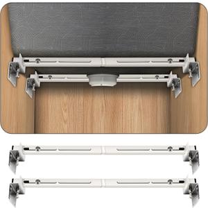 2-Pack Upgraded Undermount Sink Bracket, Undermount Sink Support Kit(Telescopic Length 20"-55"), Stainless Steel Horizontal Sink Bracket, Adjustable Support Pole for Kitchen Small Sink