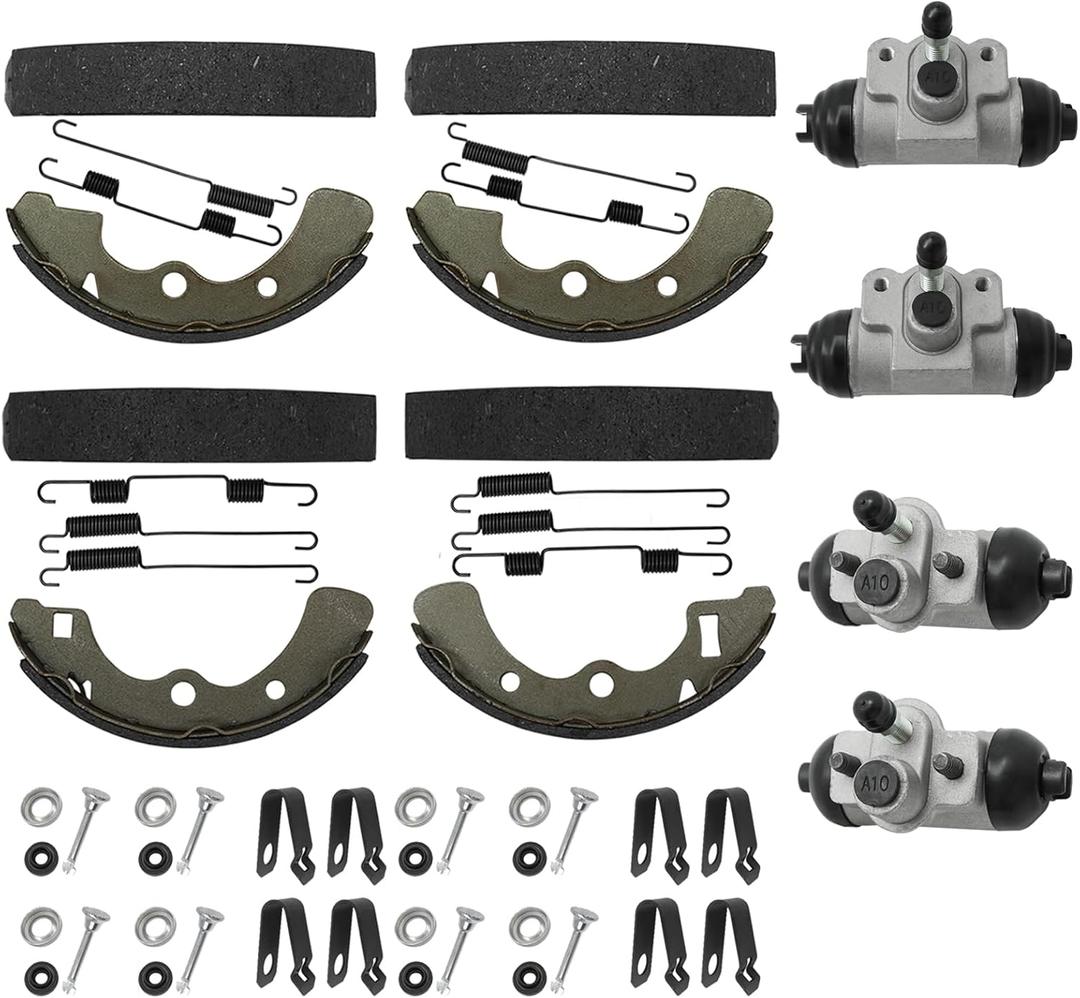 M MATI Wheel Cylinder Brake Shoe Front Rear All for Kawasaki Mule 3000 3010 3020 4000 4010 KAF620 KAF950 Diesel 2001-2021 43092-1053 43092-1054 41048-1132 41048-1133
