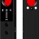 2 x Spy Camera Detector, Hidden Camera GPS Tracker Detector, 7 in 1 Bug Sweeping Device with Vibration Sound Alarm, Hidden Devices Finder, Best for Travel, Car, Office, Hotel, Bath (Black)