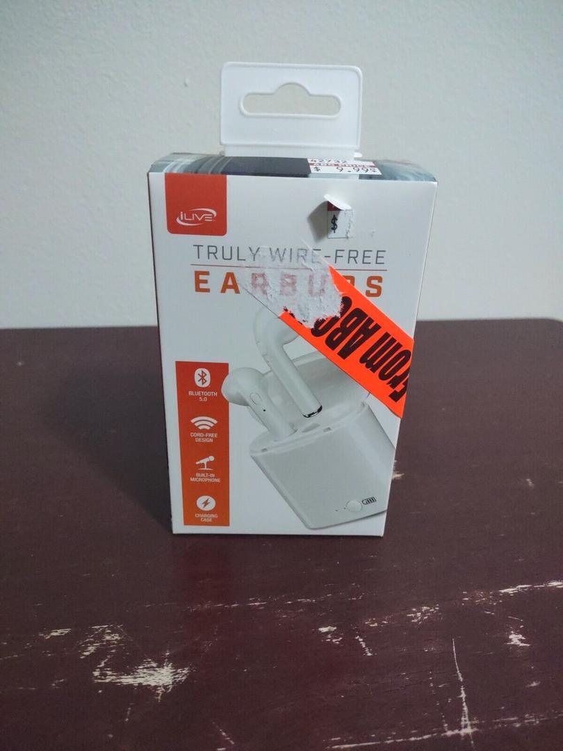 iLive True Wireless Bluetooth Earbuds in White