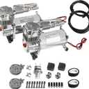 New 12 Volt Dual Chrome 440C 200 PSI Air Compressor Kit 440C