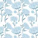 Hopepak Peel and Stick Wallpaper Floral Contact Paper Blue Floral Wallpapers Modern Self Adhesive Removable Vinyl Wallpaper for Living Room 17.3"x197"