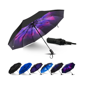 LLanxiry Umbrella Windproof Travel Umbrellas for Rain Black Folding Umbrellas 10 RIBS Automatic Strong Portable Wind Resistant Backpack Umbrella for Men and Women