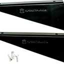 Pop's Parts Plus Lifetime Shed Shelf Brackets - Black Metal Railing Mount Brackets - Qty 2