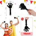 Junkin 48 Pcs Hand Clappers Bulk 7. 5 x 3. 5 Inches Noise Makers Party Favors Clapping Noise Maker Clacker for Birthdays Game Prizes Rewards Football Sporting Events Cheers Supplies (Black)