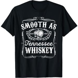 Smooth As Tennessee Whiskey Funny Bourbon Lover Scotch Gift T-Shirt, S Size
