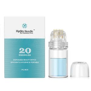 Hydra Microneedle Stamp with 0.25mm Titanium Pins  5ml Refillable Applicator for Face Serum  Derma Roller Stamp Skin Care Tools for Men and Women