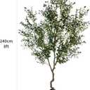 AfanD Artificial Tree Faux Olive Tree 8ft(92in,3200leaves) Tall Fake Olive Plant in Pot Fake Silk Tree Faux Plants Indoor