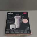 Braun Epilator Silk-pil 7, Hair Removal Device, Women Shaver & Trimmer, Wet and Dry, Wide Head, Includes Shaver Head and Trimmer Comb, SE7-041, Silver