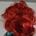 Long Wavy Red Wig for Women Middle Part Synthetic Hair Replacement Wig for Halloween Cosplay Daily Use