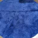 Navy Blue Round Rug 6Ft for Boys Bedroom, Large Fluffy Fuzzy Circle Area Rugs for Kids Playroom, Living Room Decor Aesthetic, Cute Shaggy Plush Floor Royal Dark Blue Carpet for Dorm Teen Baby Nursery