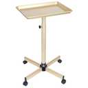 FWOD BIBTO Salon Tray, Champagne Gold Salon Rolling Tray with Adjustable Height, Hair Stylist Tray, Suitable for Tattoo Tray and Dental Tray