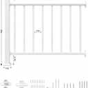 4FT White Deck Railing Kit for Deck, Porch, Patio & Balcony