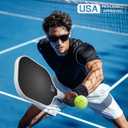 LUZZ Pickleball Paddles Set of 2, T700 Carbon Fiber Pickleball Paddle Sandblasted Surface with Honeycomb Core for Beginners Increased Spin Control Pickle Ball Rackets 2 Pack