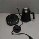 Electric Gooseneck Kettle, 1F Temperature Control, 304 Stainless Steel Inner, 0.8L/1200W Fast Heating with Auto Shut-Off & Safety Lock for Pour Over Coffee & Tea - Black