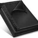 Black Waterproof Tarp Cover for Outdoor: Multi-Purpose Oxford Tarpaulin with Reinforced Webbing Loops for Camping Boat Pool Roof Tent - Durable and Tear Resistant (5ftx6ft)