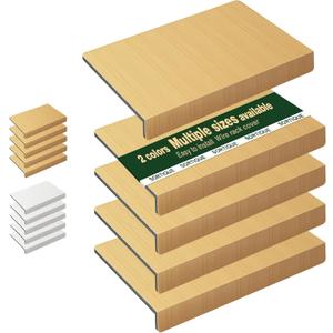 5 Tier PVC Wire Shelf Covers – Faux Wood Grain Wire Rack Covers for Shelves, Shelf Liners for Pantry, Closet, Bathroom & Kitchen, Waterproof Scratch Resistant Easy Install, 24"×12",Original Wood