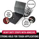 VELCRO Brand Heavy Duty Strips with Adhesive | 15 Sets Industrial Strength Mounting Tape | 4x2 Inch Wide Fasteners | Holds 10 lbs | Indoor or Outdoor Use, Black (VEL40020-USA)