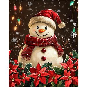 Reivworl Christmas Paint by Numbers Kit for Adults Beginners, Snowman Paint by Numbers, Adult Paint by Number Kits for Gifts and Home Wall Decor 16x20 Inch (Without Frame)