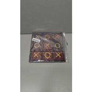 Juvale 9.5-inch Wooden Tic Tac Toe Game, Decorative Coffee Table Games for Adults and Family Activities
