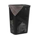 Mind Reader Perforated Plastic Hamper with Lid 60 Liter/16 Gallon, Lightweight Hamper Pack Of 2