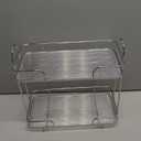 2 Tier Corner Bathroom Counter Organizer, Cosmetic Skincare ，Bathroom Countertop Perfume Tray Vanity, Kitchen Spice Corner Storage Shelf