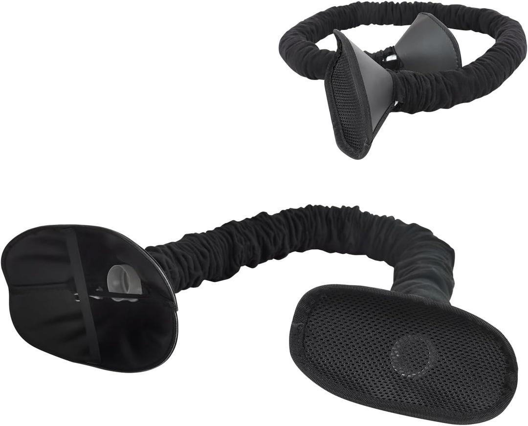 Rsobl Car Air Conditioning Vent Hose,Air Conditioning Vent Extender for Vehicles,Directs Cool Air for Back Seat Make Cool or Warm,Extended and Contracted(Patent Pending)1PCS,Black