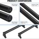 Industrial Stair Railing Metal Hand Rails for Indoor Stairs Wall Mount Staircase Handrails 1.5" Pipe Stair Handrail for Steps Black Aluminum Stairway Railing for Outdoor & Indoor Stairs 8ft