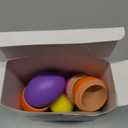 CroBlissful 6 Pcs Wooden Easter Eggs 2.76 Inch Fillable Fake Easter Eggs Bulk Reusable DIY Empty Wooden for Crafts Hunt Basket Stuffers Fillers Party Favor Decorations (Multicolor)