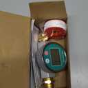 Metal Water Flow Meter, 3/4" GHT Garden Hose Flowmeter with Brass Thread and Large Screen for RV, Pool, House, Lawn Sprinkler and Outdoor Watering Supports Gallon, Liter, GPM and LPM
