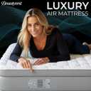 Beautyrest Luxaire, Queen Size Luxury Air Mattress, 20 Inch Height with Cool Vent Top, Smart Auto Shut-Off Pump, Puncture Resistant Ever Firm Fabric with Edge Support
