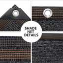 Shade-Cloth 85-90% for Garden Plants 7x7 FT, Black Sun-Block Shade Cover Mesh Tarp with Grommets Sun Shade Canopy for Outdoor Pergola Patio Flower Lawn Kennel Chicken Coop