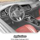 JeCar for Challenger Carbon Fiber Interior Center Console Trim Kit Fit for 2015-2023 Dodge Challenger Interior Accessories