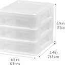 IRIS USA Small 3-Drawer Desktop Organizer, 4 Pack, Stackable, for Office, School, Stationery, Makeup Organizer, Bathroom, Utility, Medical Supplies, Desk Organizer, Versatile Storage, White