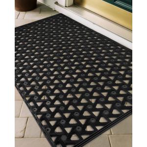 Outdoor Mat for Front Door - Door Mat Outside Entrance, 19 x 30 Welcome Rubber Doormat, Waterproof Drainage Heavy-Duty Entry Mats with Non-Slip Backing, Suitable for Gardens, Porches and Garages