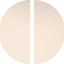 S0Z198 (2-Pack) 19.8 Inch Half-Moon Ceramic Heat Deflector Plates for Kamado Joe Big Joe I, II & III