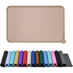 Reopet Waterproof Pet Feeding Mat, Non-Slip Silicone Placemats for Dog Cat Food and Water Bowl, High Raised Edges to Prevent Spills and Protect Floors