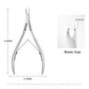 L'UGX Cuticle Trimmer Professional Cuticle Nippers, Stainless Steel Cuticle Cutter, Pedicure Manicure Tools for Fingernails Toenails, 4.5mm Jaw