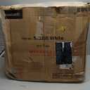 Yaheetech White Desk Chair Vanity Chair with Back Modern Faux Leather Swivel Rolling Office Computer Armchair for Living Room, Bedroom