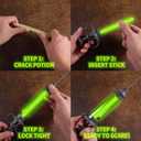 Light Up Injector Prop with 2 Glow Sticks Spooky Halloween Costume Accessory for Mad Scientist, Plague Doctor & Haunted House Decor